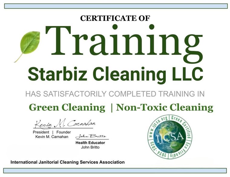 Green Cleaning / Non-Toxic Cleaning certification